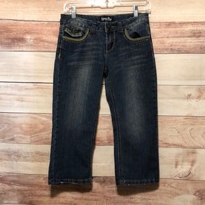 Karma Blue Juniors Denim Capri Ultra Stretch